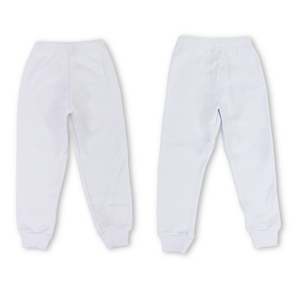 Unisex Cotton Thermal Pants – White (Pack Of 2)