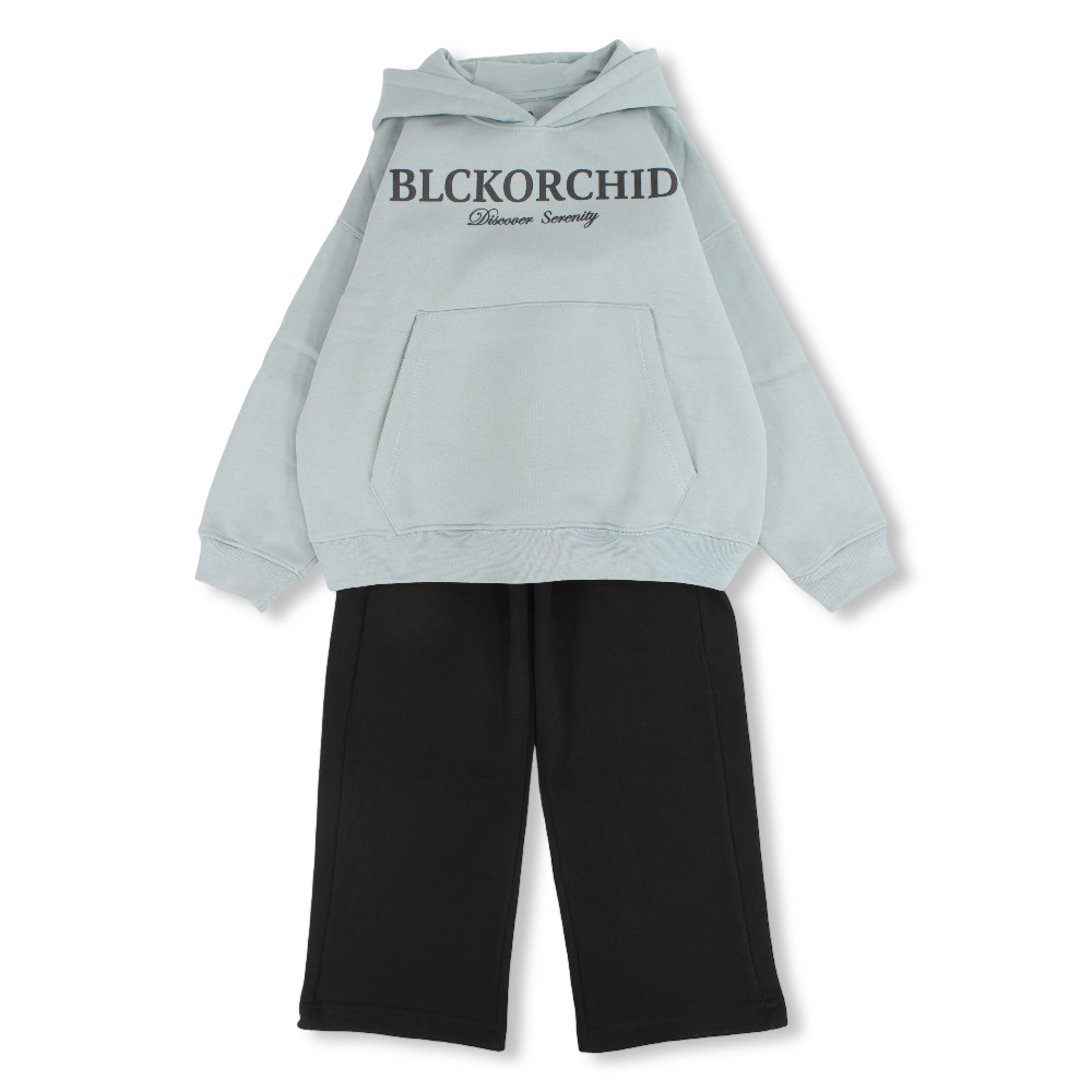 Boys Cotton 2-Piece Outfit Set – with “BLCKORCHID” Design