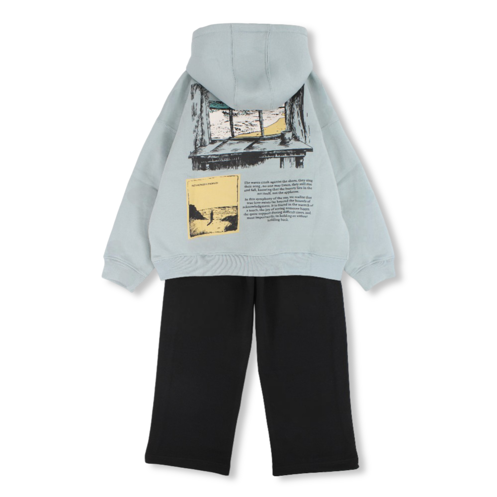 Boys Cotton 2-Piece Outfit Set – with “BLCKORCHID” Design