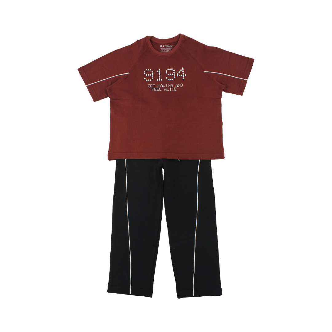 Boys Cotton Outfit Set – with "9194" Print - Clothing - Sharo