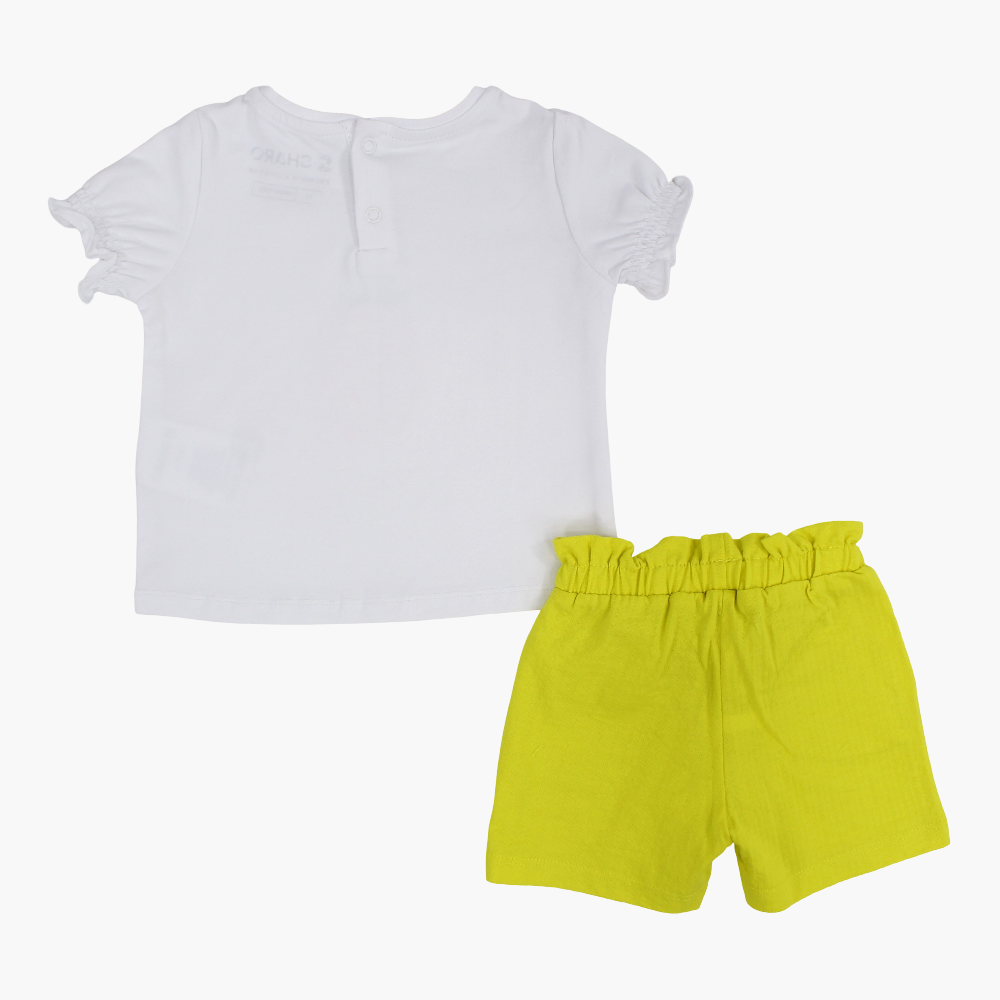 Baby Girls Cotton 2-Piece Outfit Set – Pineapple Print