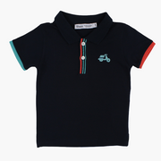 Baby Boys Cotton Polo Shirt - Little Scooter Embroidery