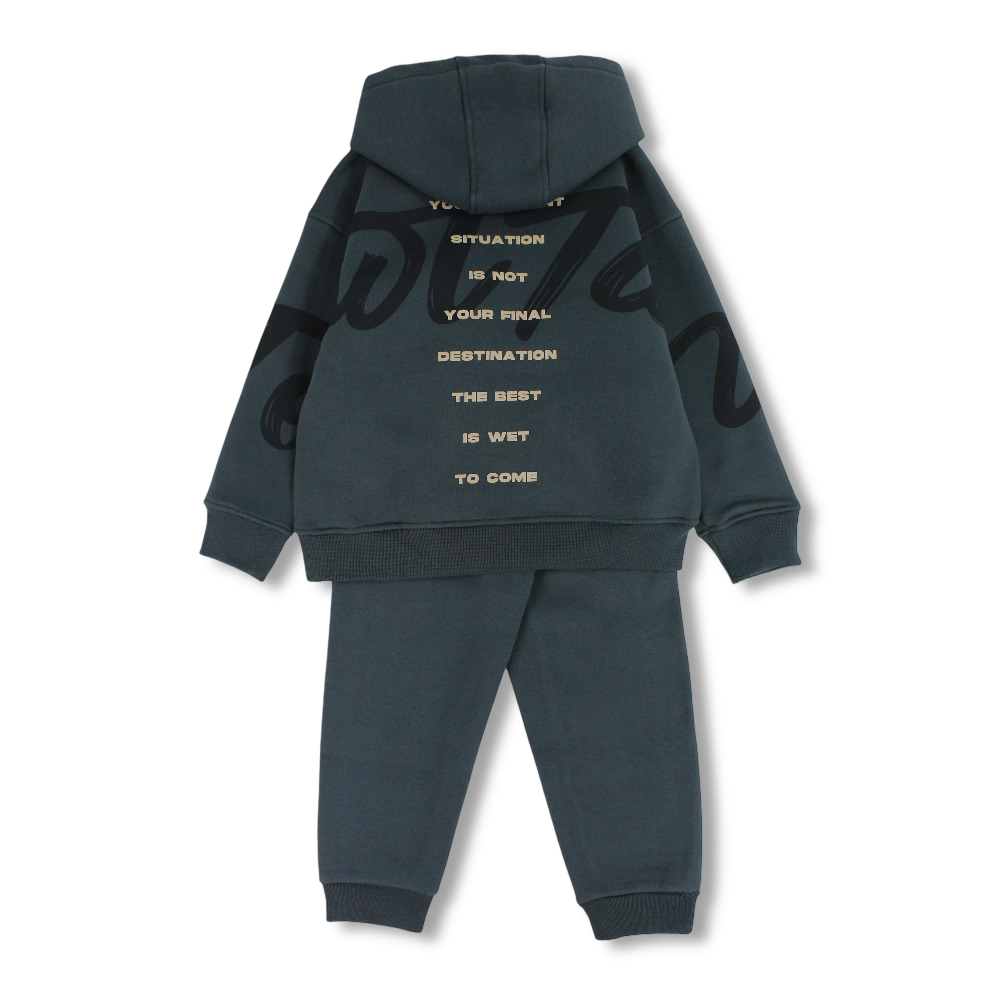 Boys Cotton 2-Piece Outfit Set – Hoodie Design