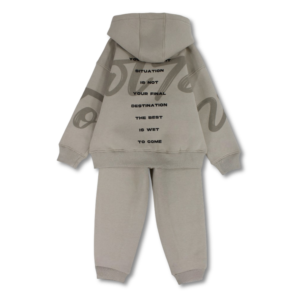 Boys Cotton 2-Piece Outfit Set – Hoodie Design
