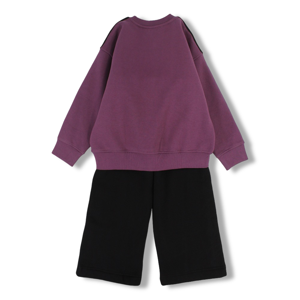 Girls Cotton Two-Piece Outfit Set – “Good Energy Club”  Design