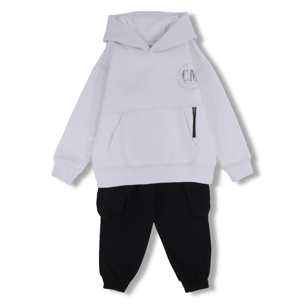 Boys Cotton Two-Piece Outfit Set – “Contemp. Minimalism” Print