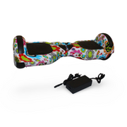 Hoverboard Scooter 6.5 Inch – White with Flowers Print