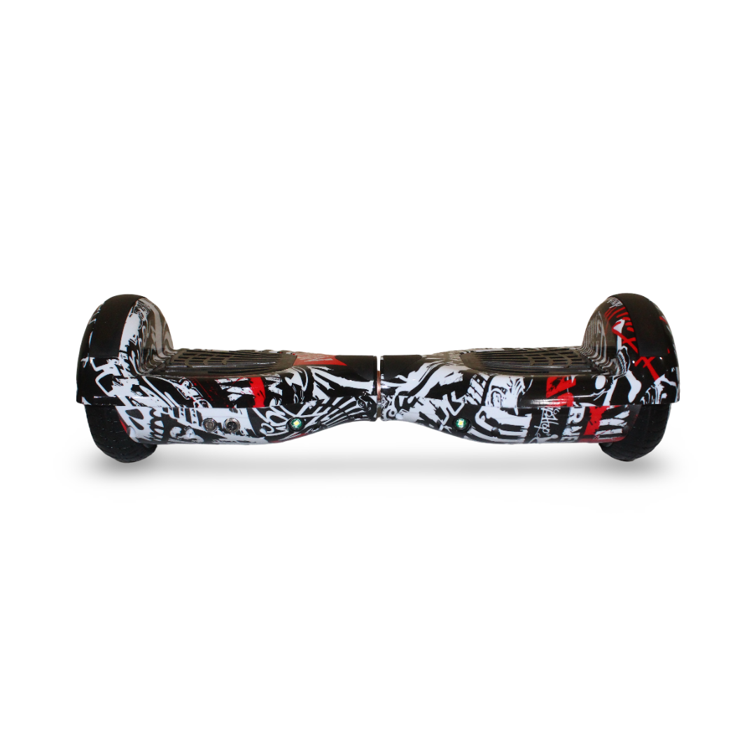 Hoverboard Scooter 6.5 Inch – Black & White with Letters Print