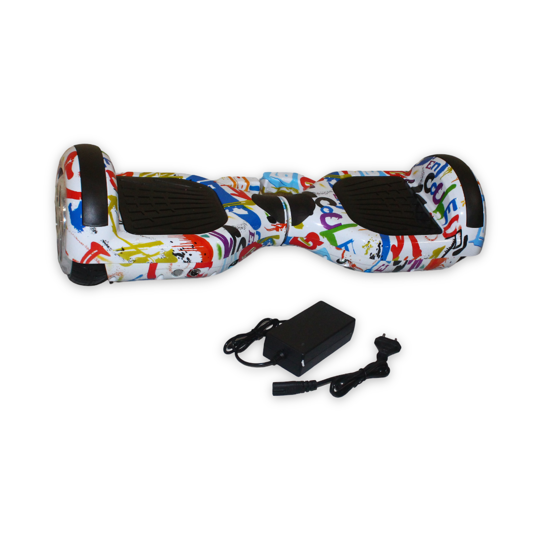Hoverboard Scooter 6.5 Inch – White with Letters Print