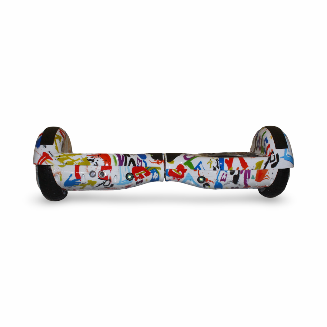 Hoverboard Scooter 6.5 Inch – White with Letters Print