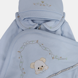 Baby Boys Cotton Baby Footie Set – Teddy Bear 3-Piece Set