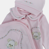 Baby Boys Cotton Baby Footie Set – Teddy Bear 3-Piece Set