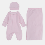 Baby Boys Cotton Baby Footie Set – Teddy Bear 3-Piece Set