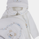Baby Boys Cotton Baby Footie Set – Teddy Bear 3-Piece Set