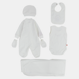 Baby Girls Cotton Baby Footie Set – Mousy 5-Piece Set