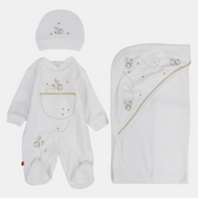 Unisex Baby Cotton Onesie Set – 3-Piece Set