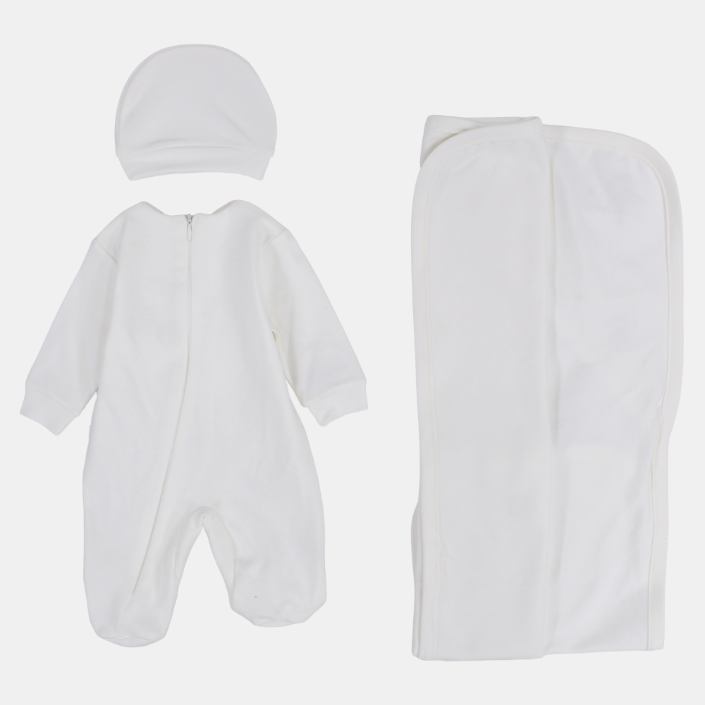 Unisex Baby Cotton Onesie Set – 3-Piece Set