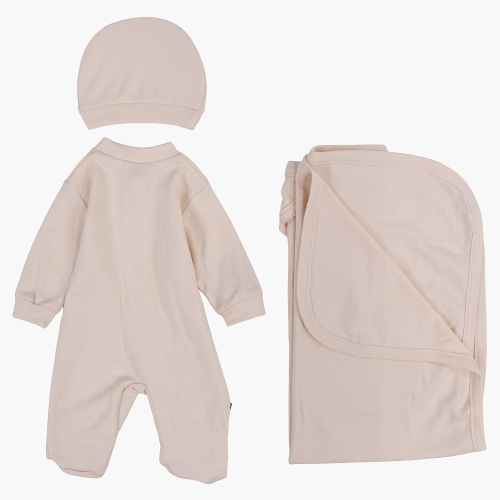 Baby Girls Cotton Baby Footie with Matching Blanket & Beanie – Princess Theme