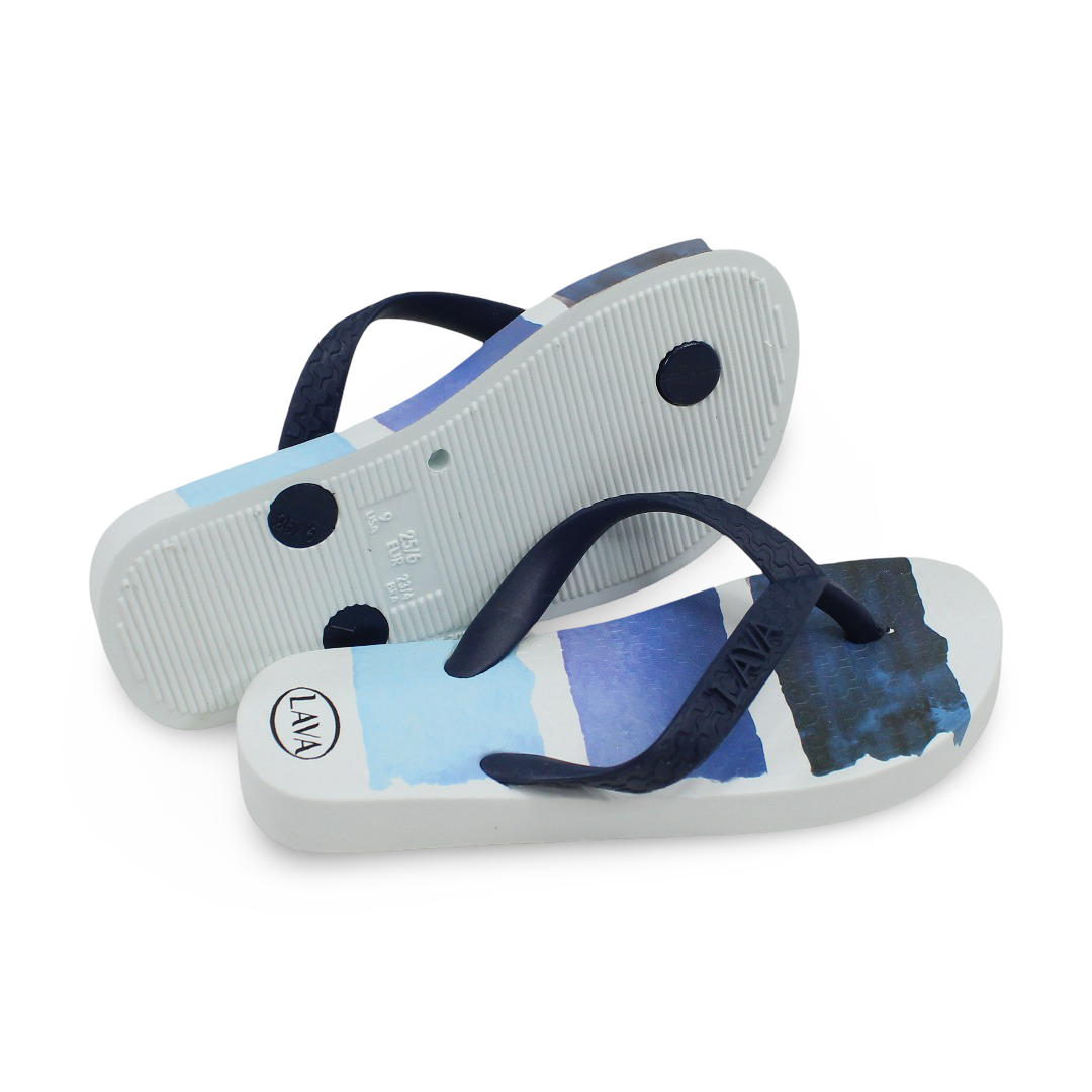 Girls Rubber Slippers – Navy