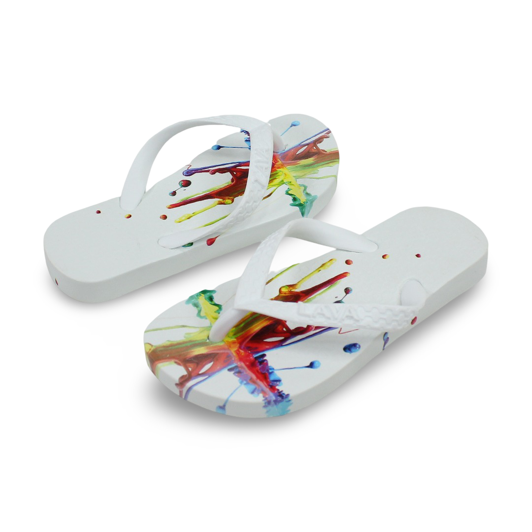 Girls Rubber Slippers – White