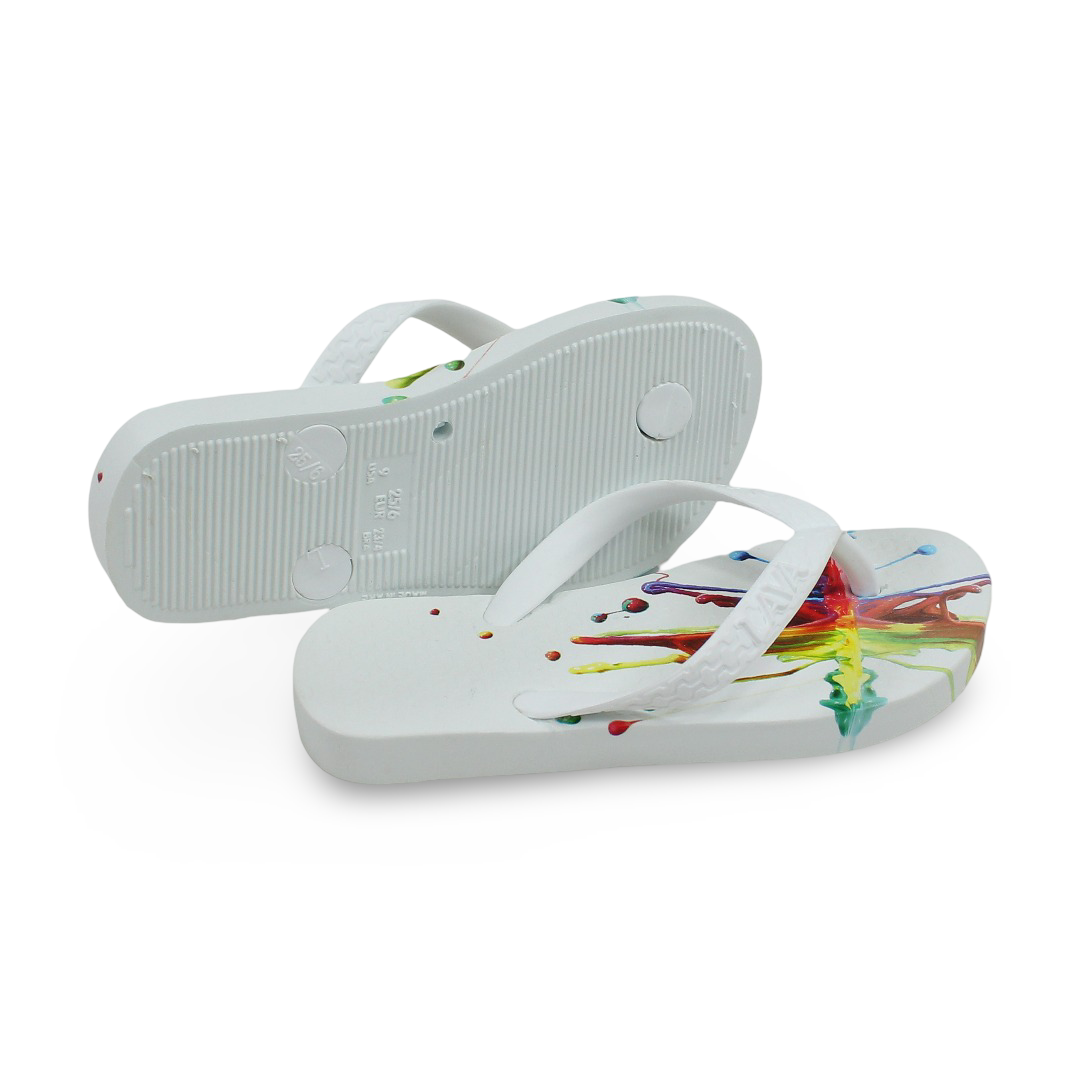 Girls Rubber Slippers – White