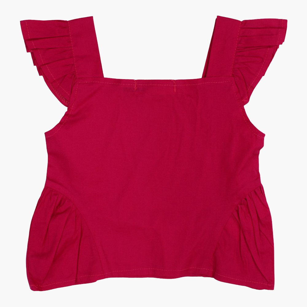 Girls Sleeveless Blouse – Fuchsia