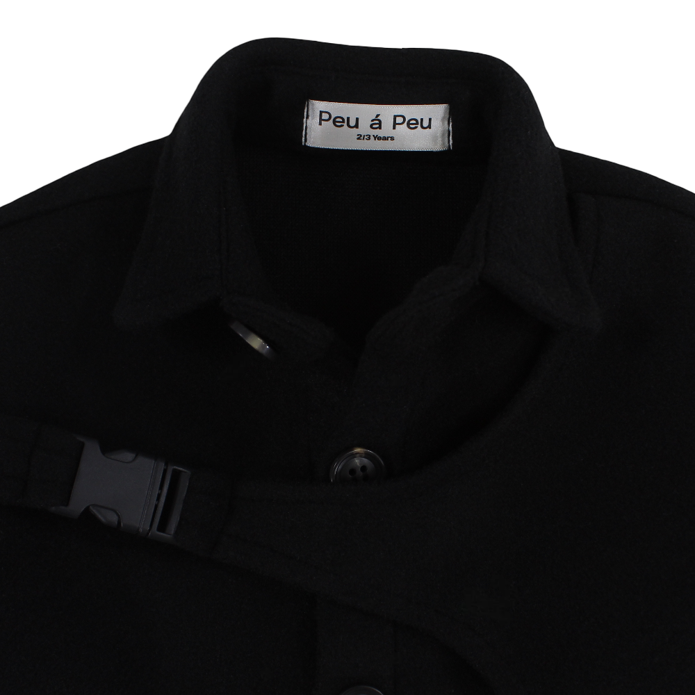 Unisex Wool Shirt – Black with Front Click