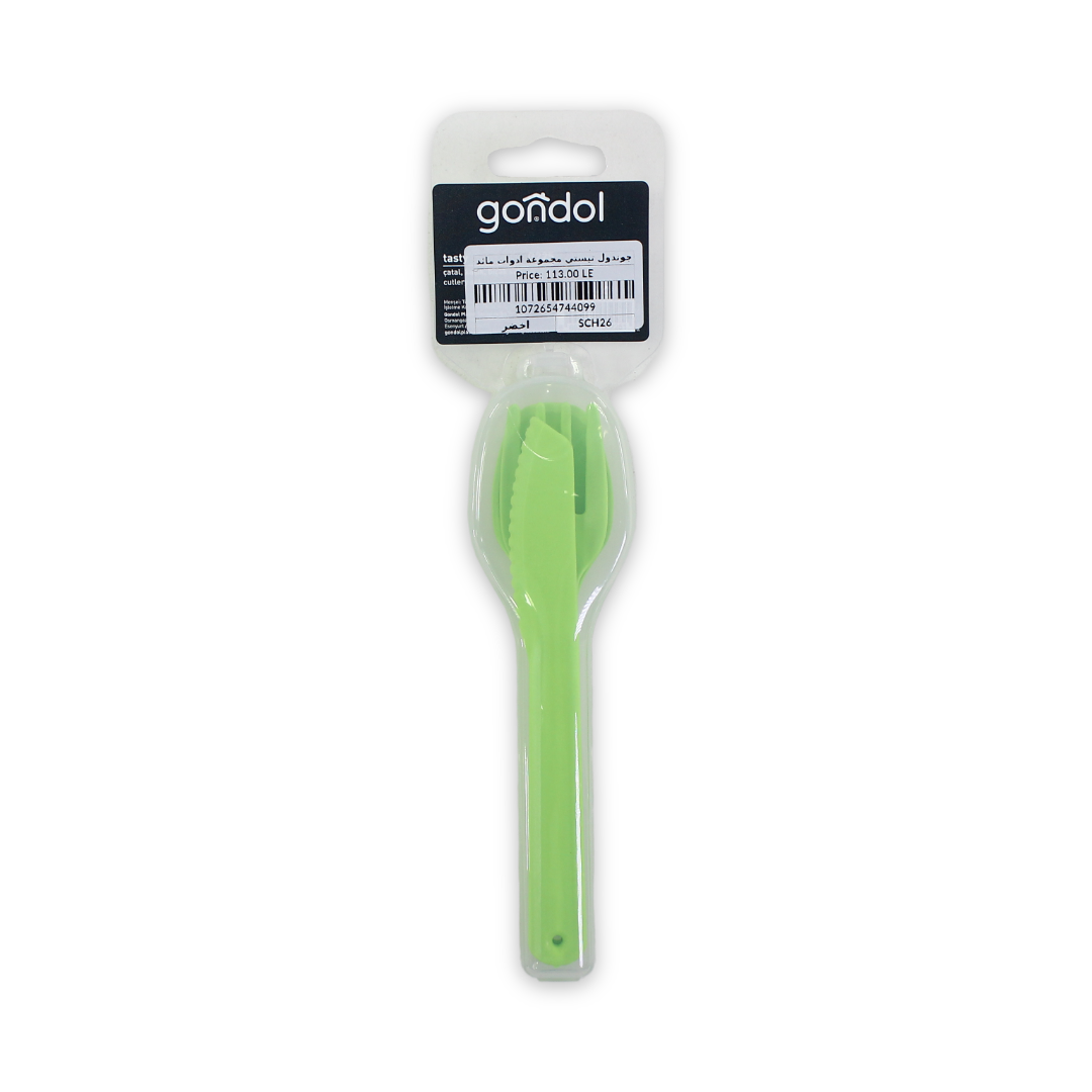 Gondol Plastic Cutlery Set – Green