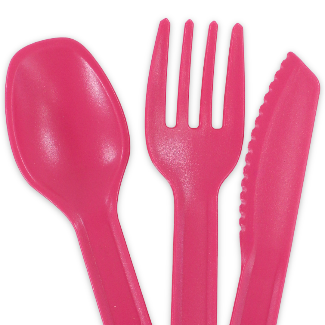 Gondol Plastic Cutlery Set – Fuchsia