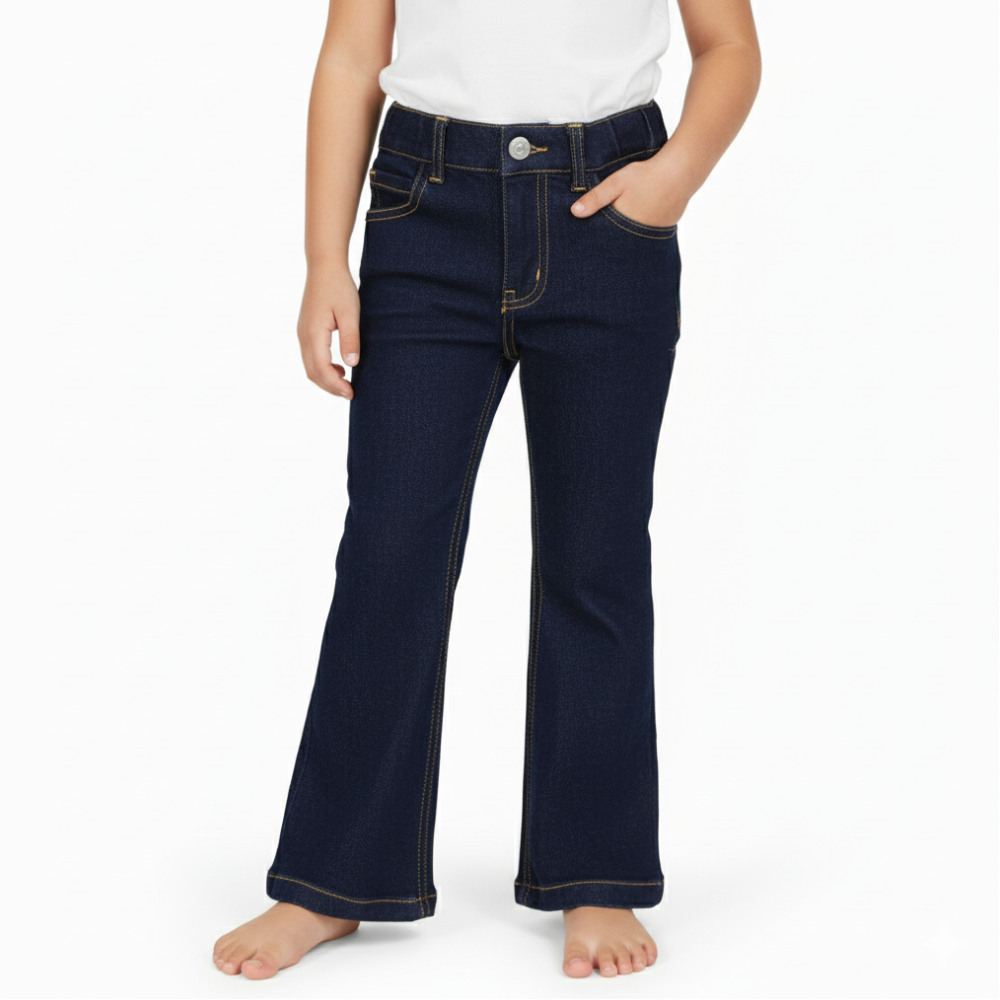 Girls Bootcut Jeans - Navy - Clothing - Ourkids