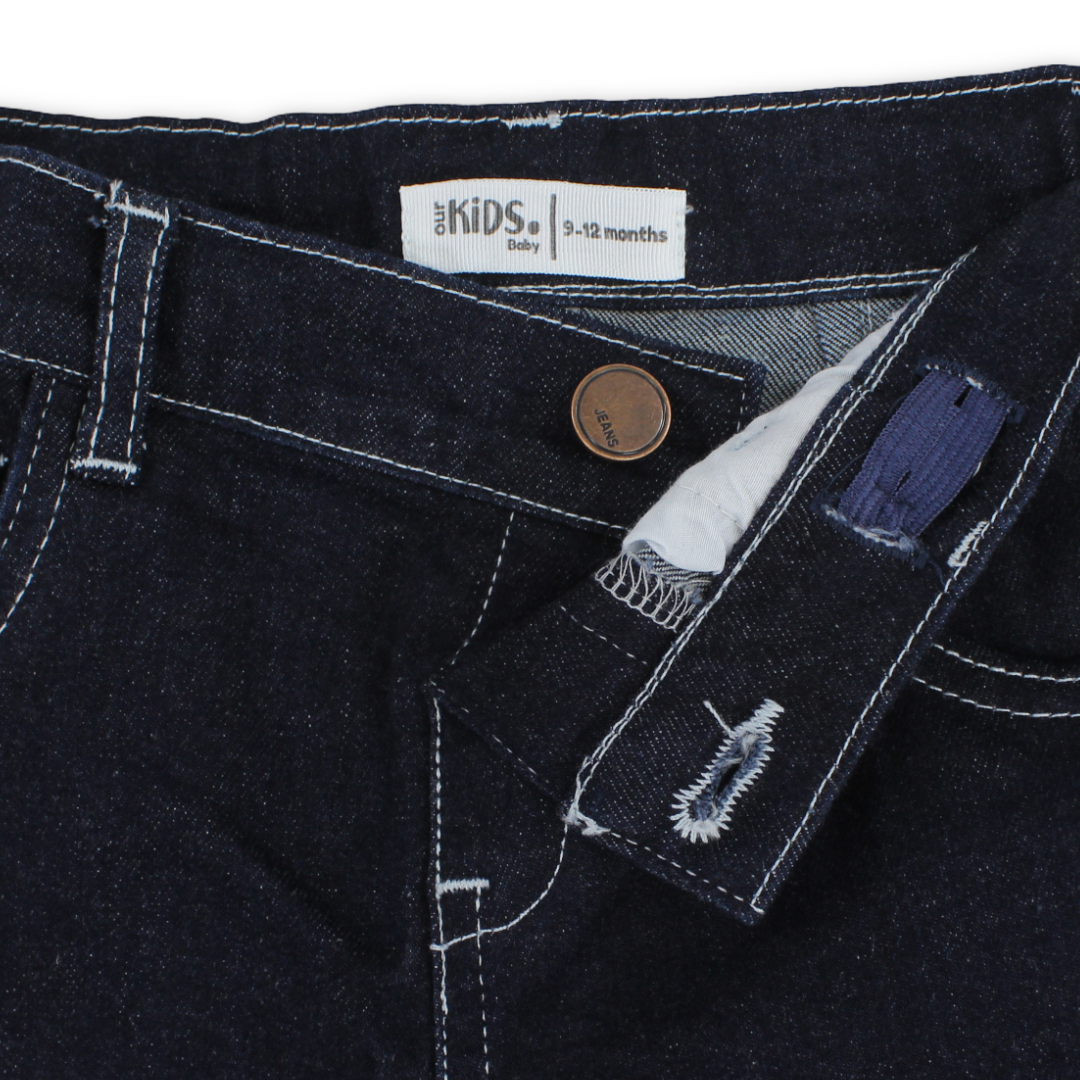 Unisex Baby Denim Pants – Dark Blue