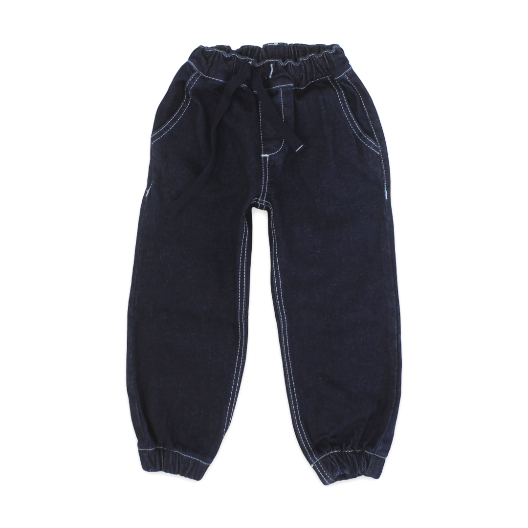 Unisex Baby Cotton Denim Pants – Dark Blue - Clothing - Ourkids