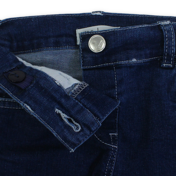 Baby Girls Denim Boyfriend Shorts with Rolled – Medium Denim