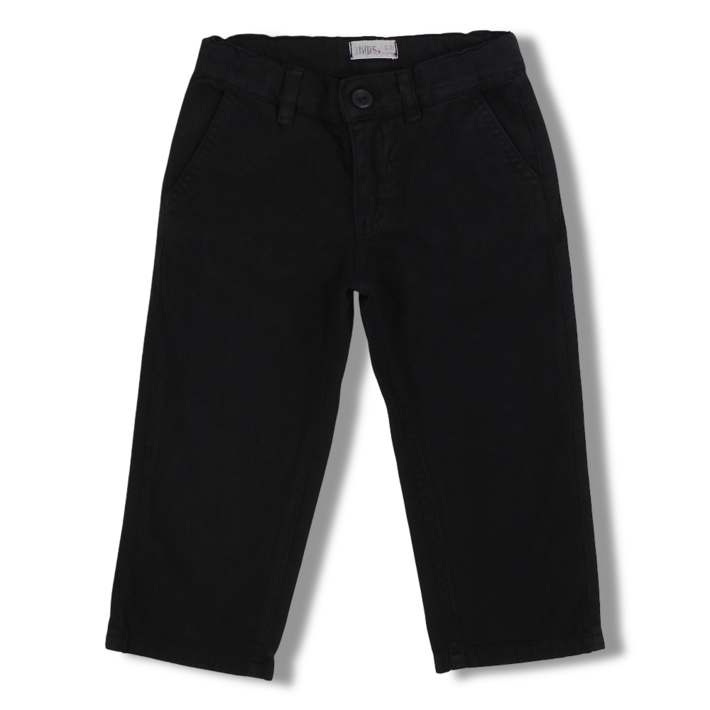 Boys Gabardine Pants – Black - Clothing - Ourkids