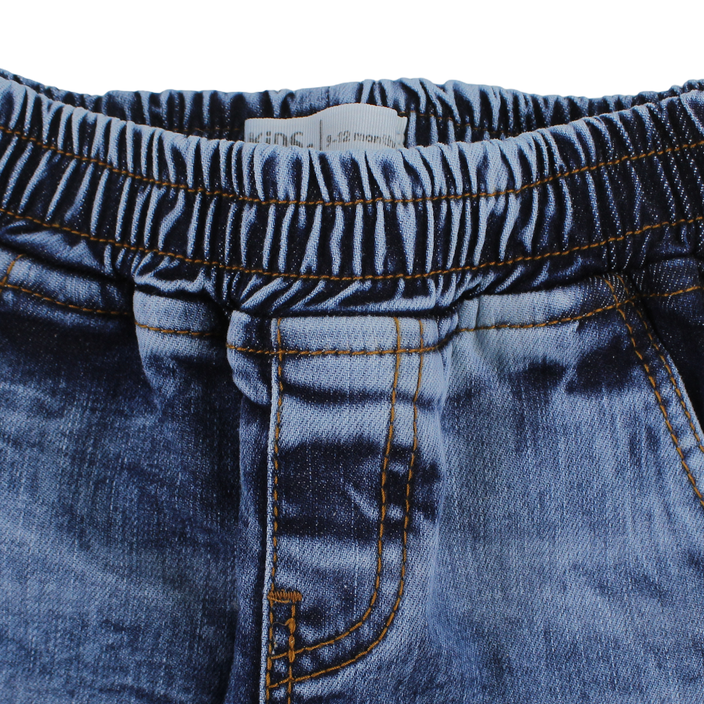 Baby Boys Cargo Jeans – Medium Wash