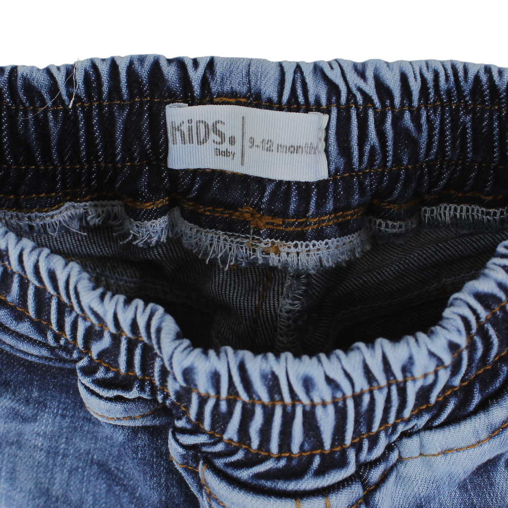 Baby Boys Cargo Jeans – Medium Wash