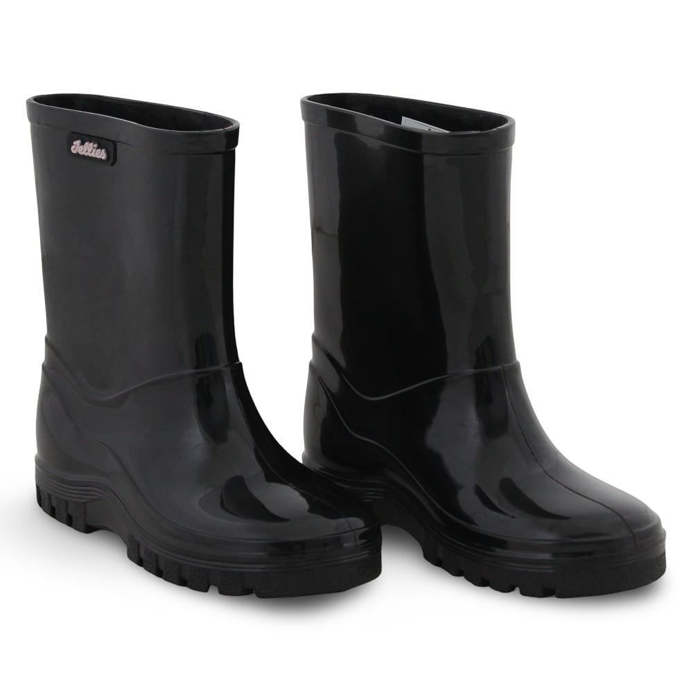 Unisex Rubber Rain Boots – Black