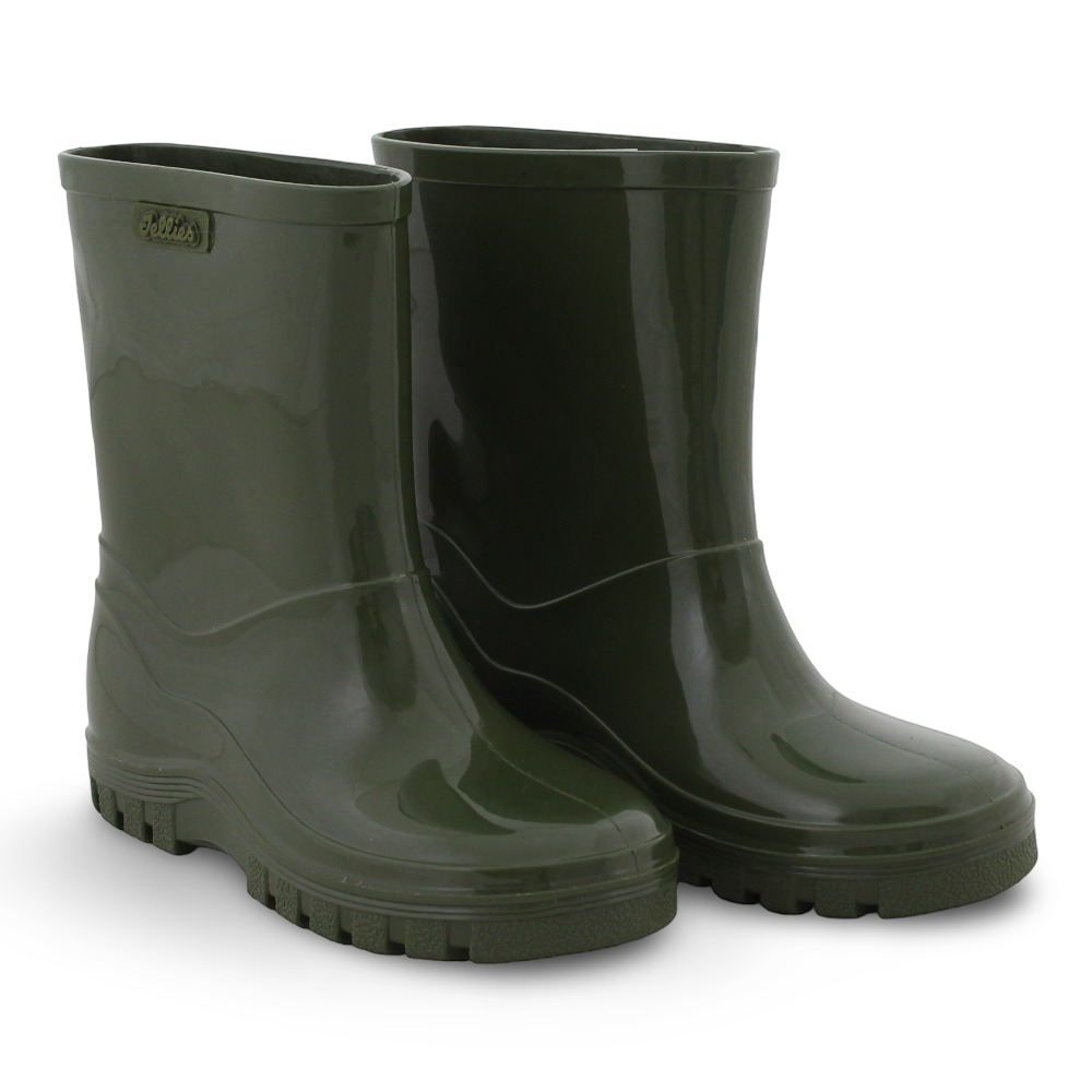 Unisex Rubber Rain Boots – Dark Green