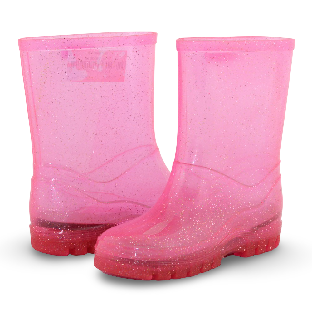 Girls Rubber Rain Boots – Fuchsia