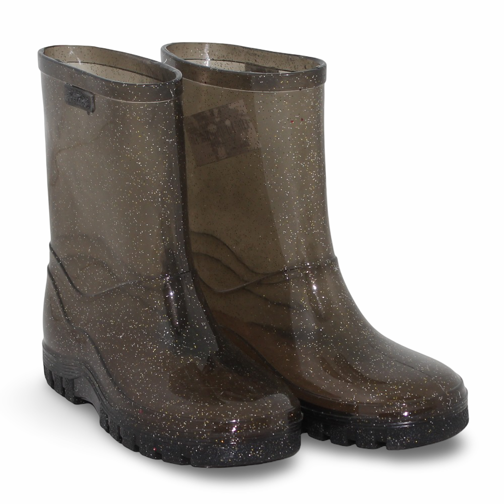 Girls Rubber Rain Boots – Dark Grey