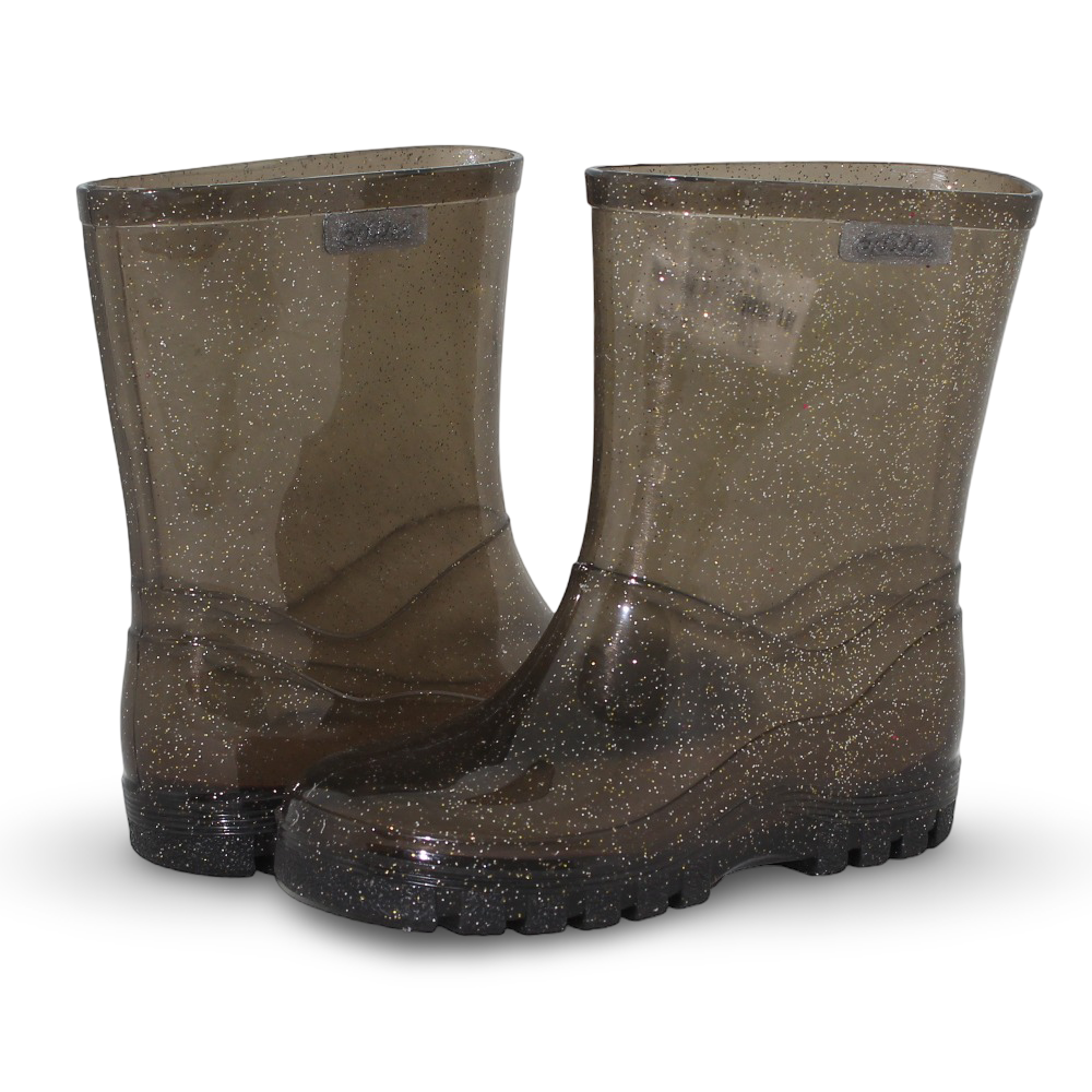 Girls Rubber Rain Boots – Dark Grey
