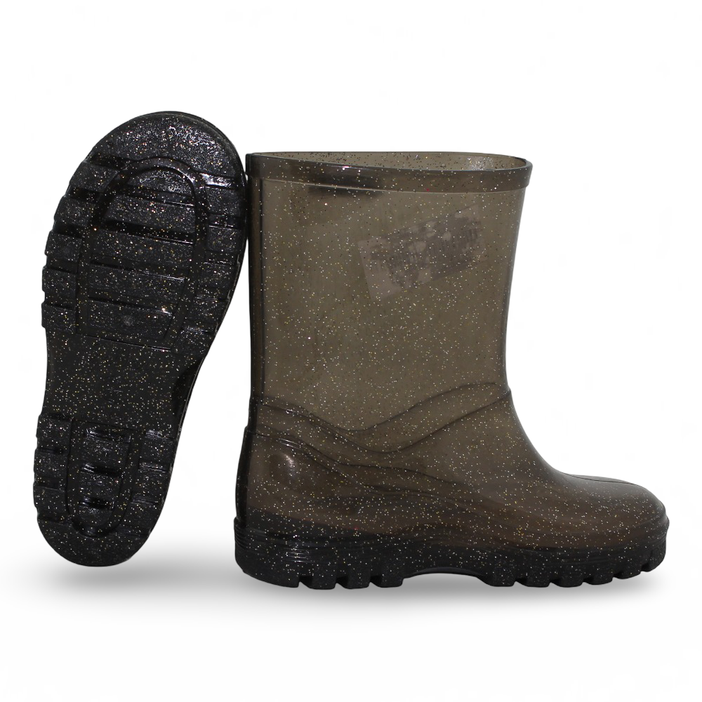 Girls Rubber Rain Boots – Dark Grey