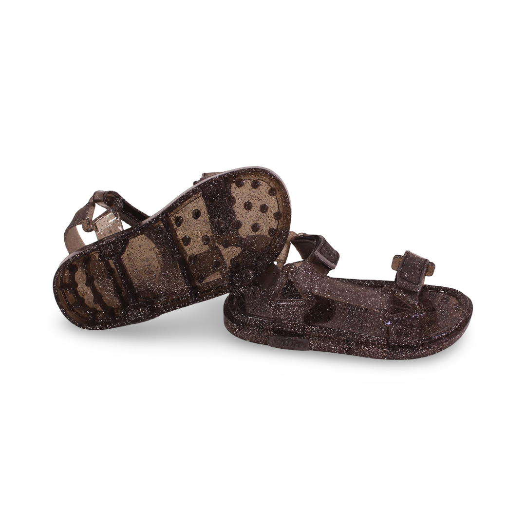 Girls Rubber Sandal – Glittery Grey