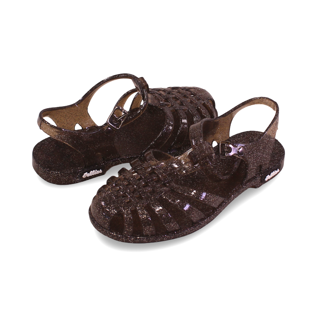 Girls Rubber Sandal – Glittery Grey