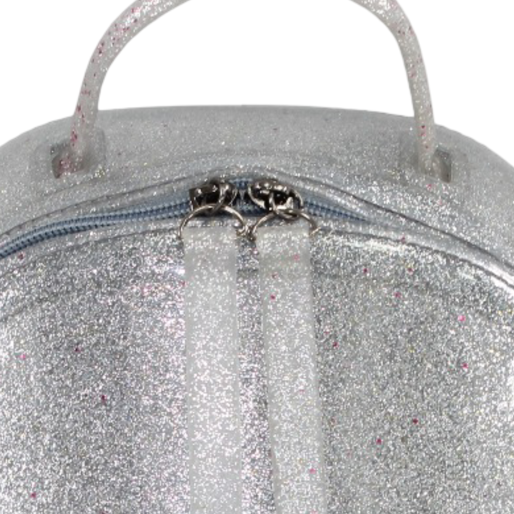 Girls Backpack – Glittery Silver