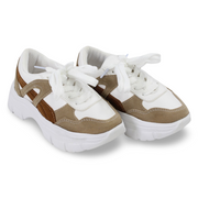 Unisex Leather Sneakers – White & Beige