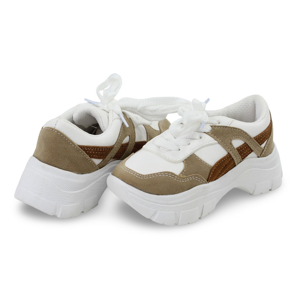 Unisex Leather Sneakers – White & Beige