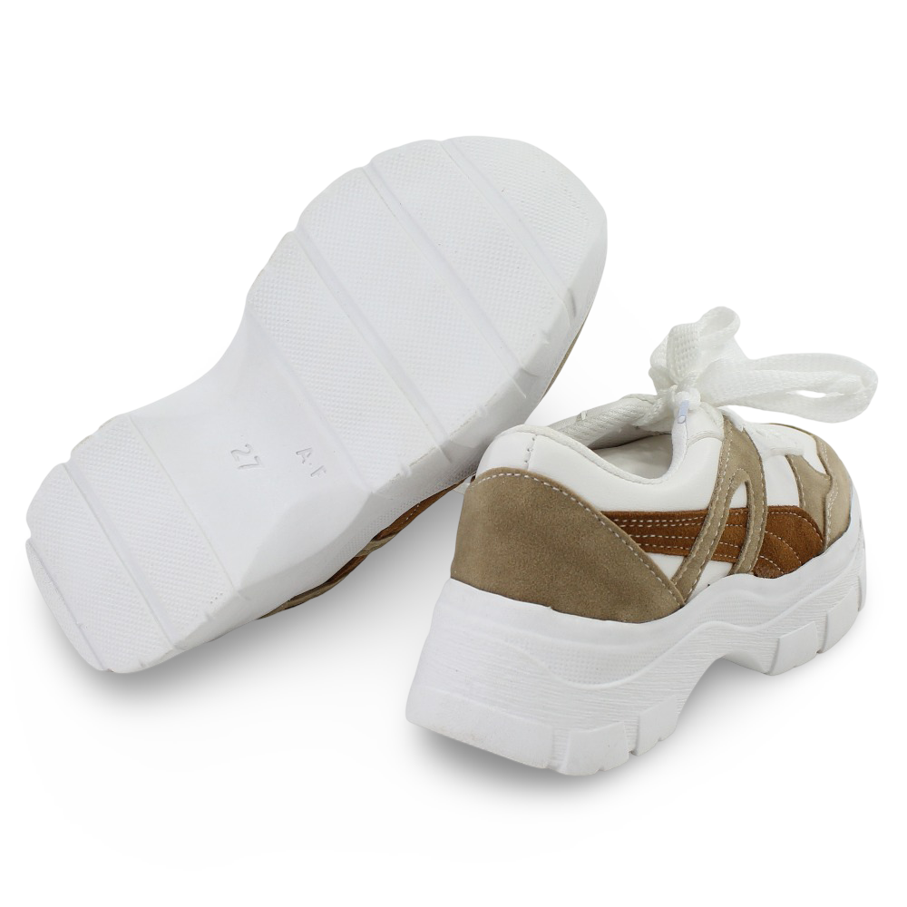 Unisex Leather Sneakers – White & Beige