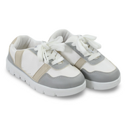 Unisex Leather Sneakers – White & Grey