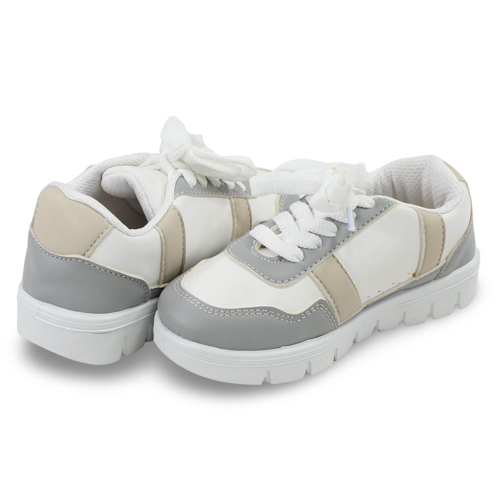 Unisex Leather Sneakers – White & Grey
